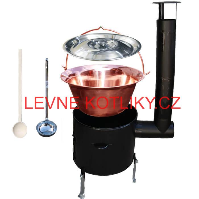Měděný 30 L + smaltovaná kotlina 45 cm EXCLUSIVE