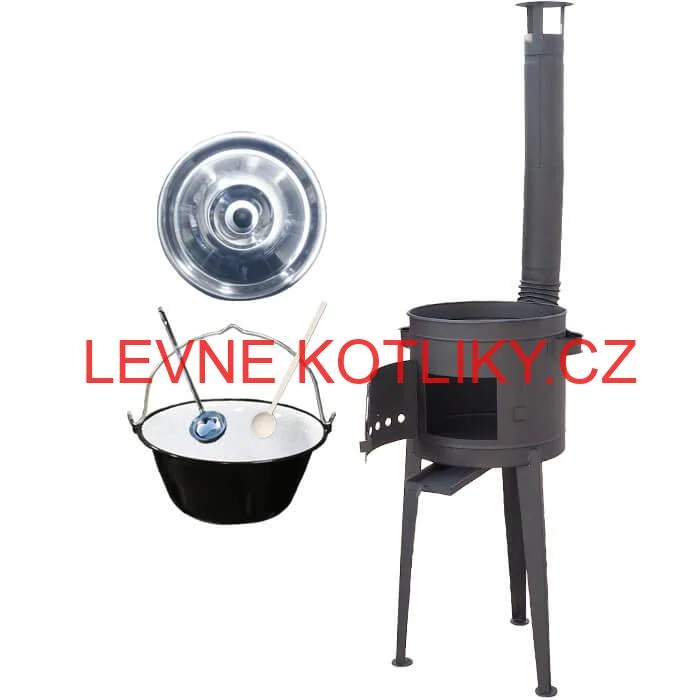Smaltovaný kotlík 30 L (1,2 mm) + vysoká kotlina 47 cm (2 mm) HODO PLUS 600