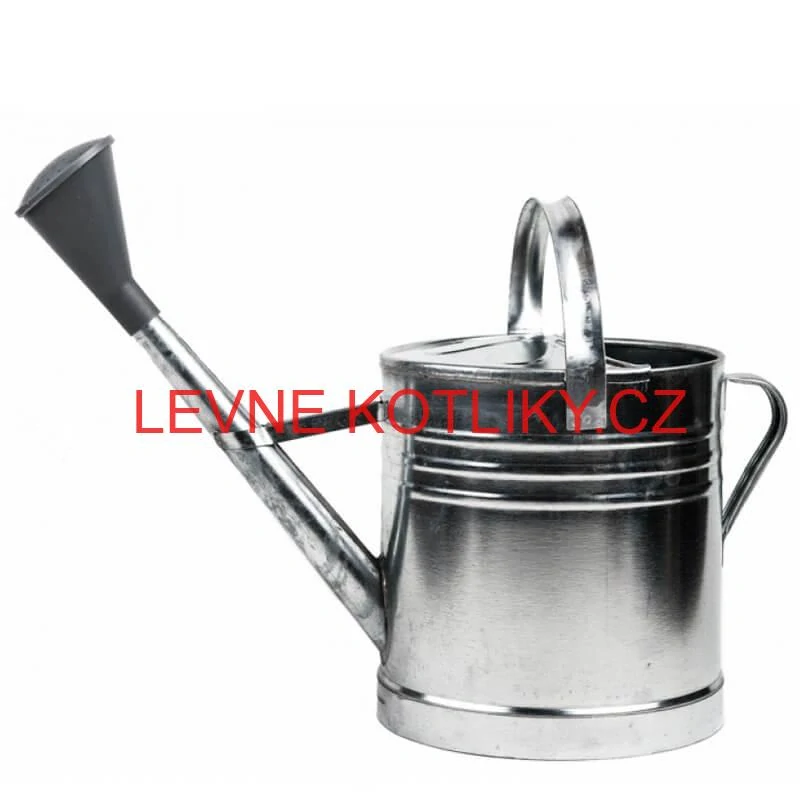 Pozinkovaná konev s růžicí 12 l (plechová)