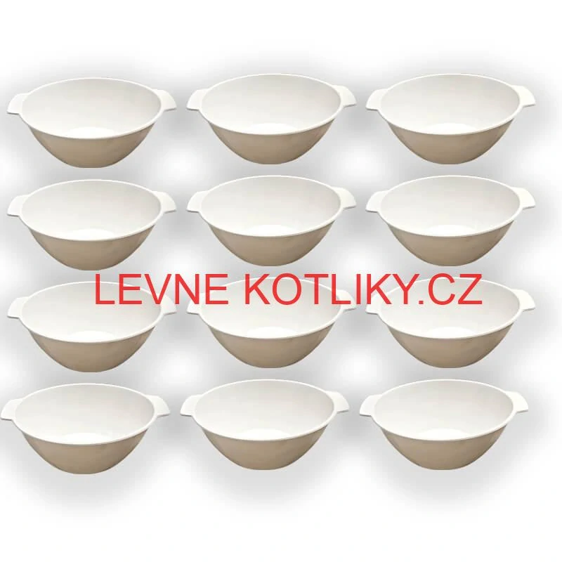 Sada 12 ks: Plastová miska na fajnový kotlíkový guláš a polévky – 750 ml