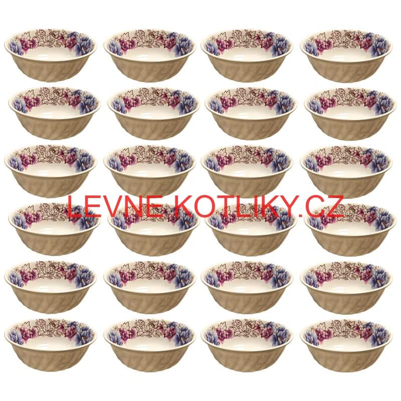 Plastová miska s květinovým vzorem (750 ml) – nyní v sadě 24 kusů!