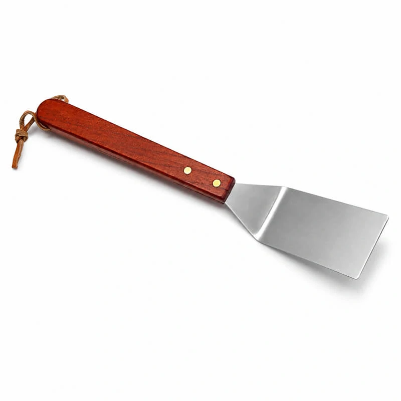 Grilovací nářadí BBQ – sada 3 ks, nerez a dřevo, 33 cm