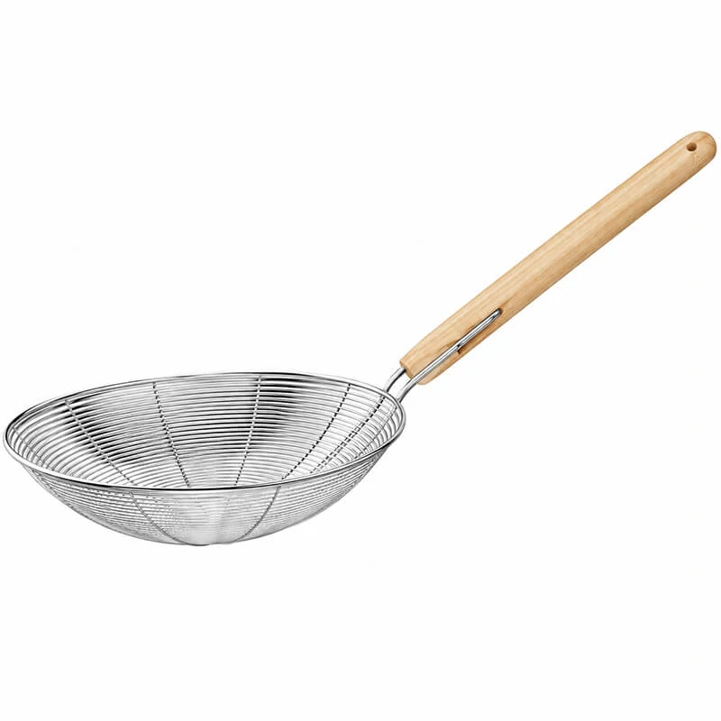 Síto-naběračka 26,5 cm s dřevěnou rukojetí