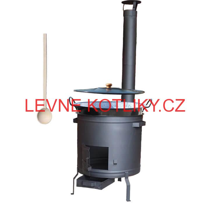 Zabijačkový smaltovaný kotel 50 L + žáruvzdorná kotlina 50 cm PLUS 600