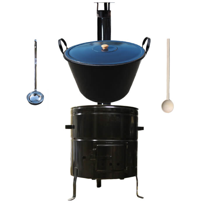 Smaltovaný kotel 100 L + kovová kotlina 60 cm BIG PARTY