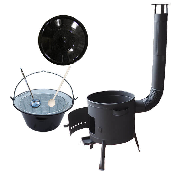 Smaltovaný kotlík 20 L (1,2 mm) + drátěný koš + žáruvzdorná kotlina 42 PLUS 600