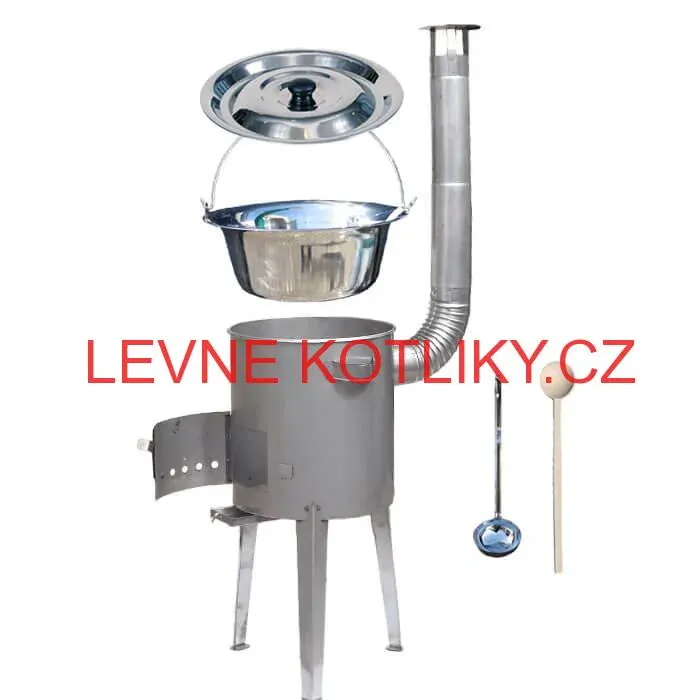 Nerezový kotlík 30 L (1,2 mm) + nerezová kotlina 45 cm LUXUS