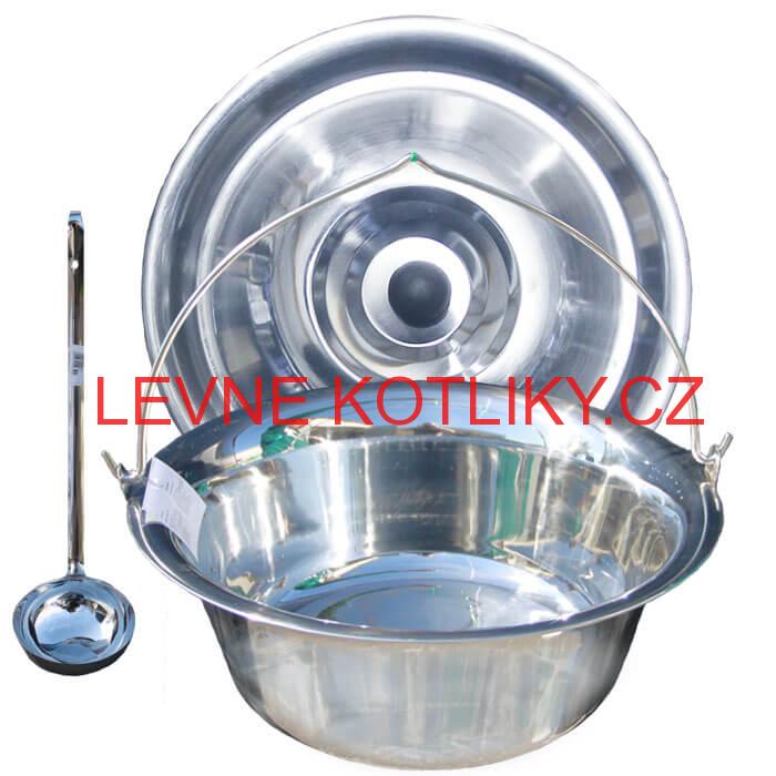 Nerezový kotlík 15 L (1,2 mm) + nerezová poklice