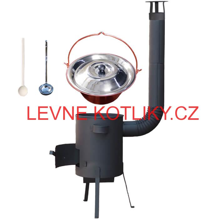 Měděný kotlík 30 L (1,2 mm) + žáruvzdorná kotlina 45 PLUS 600 4 MM