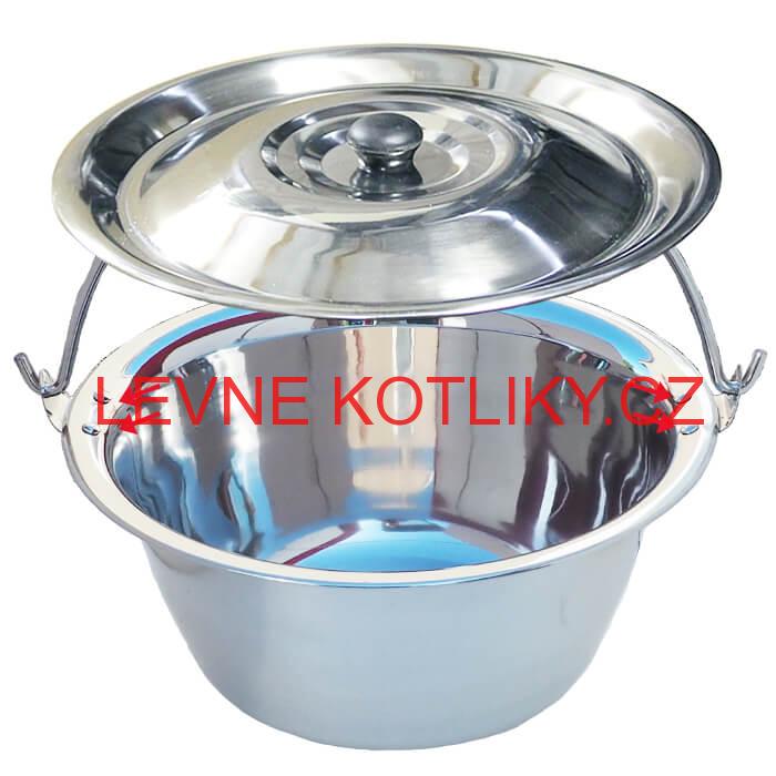 Nerezový kotlík 20 L (0,8 mm) s nýty + poklice