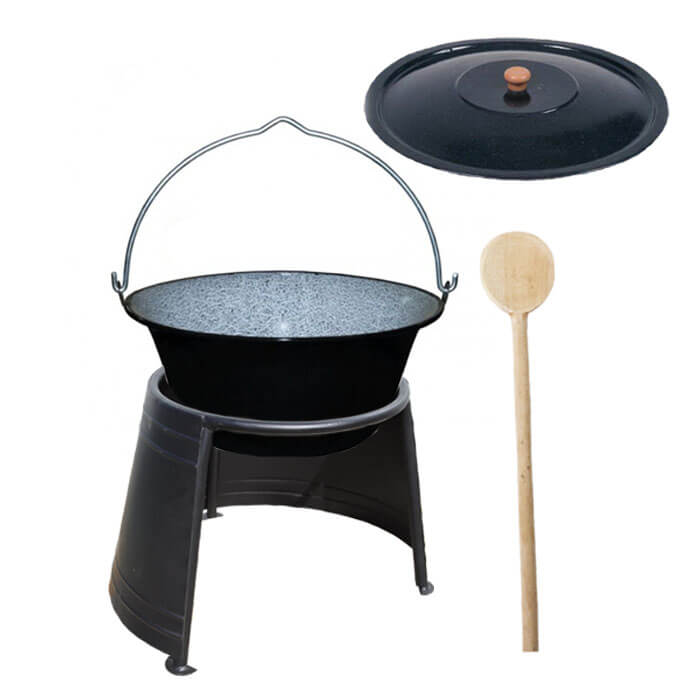 Smaltovaný kotlík 25 L + chránič plamene