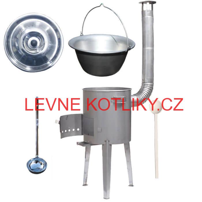 Nerezový kotlík 30 L (1,5 mm) + nerezová kotlina 45 cm LUXUS