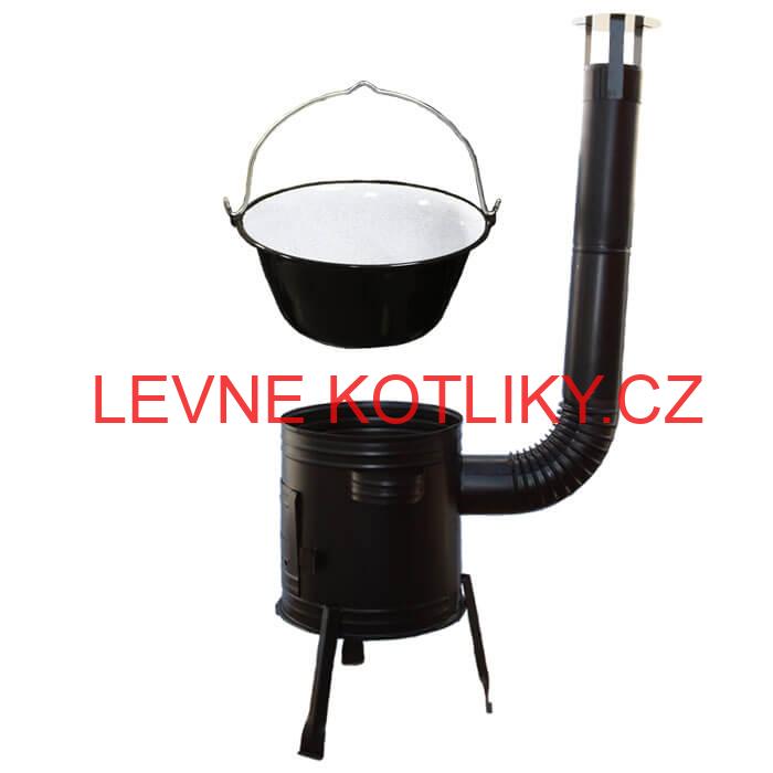Smaltovaný kotlík 10 L (1,2 mm) + kovová kotlina 31 CLASSIC (KOV) Easy party