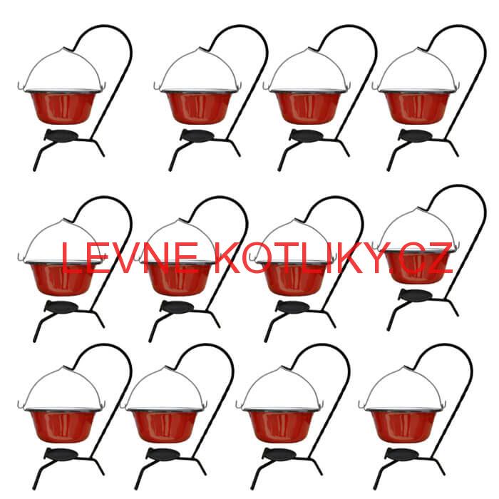 Servírovací souprava smaltovaných kotlíků 12 ks