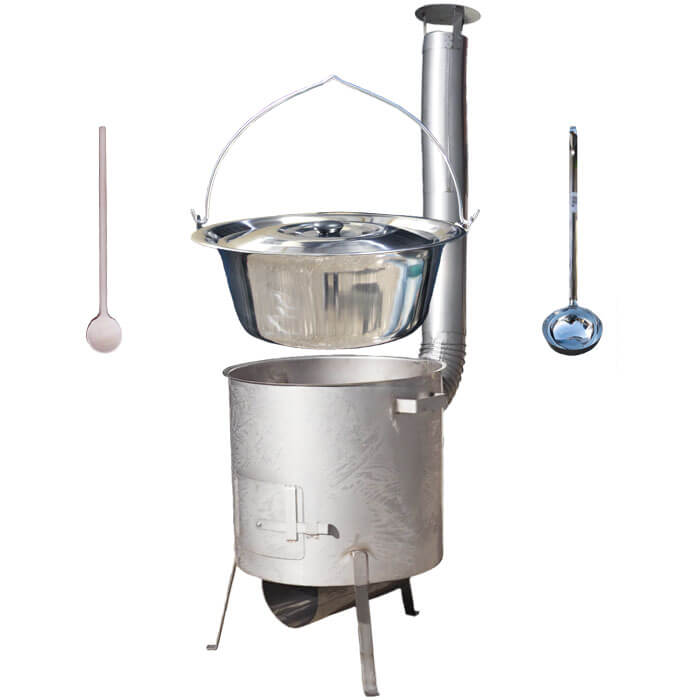 Nerezový kotlík 20 L (1,2 mm) INOX, zesílená vysoká nerezová kotlina 42 cm KOMFORT