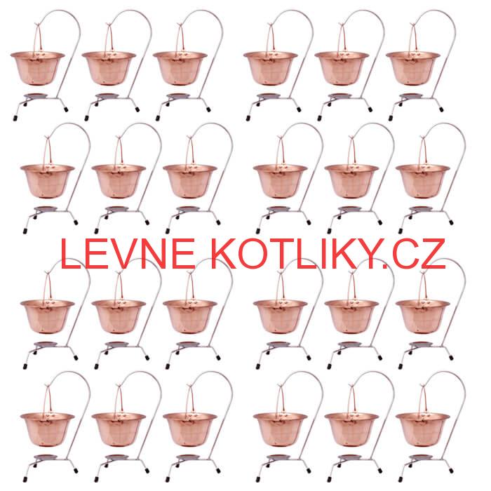 Servírovací souprava měděných kotlíků 24 ks