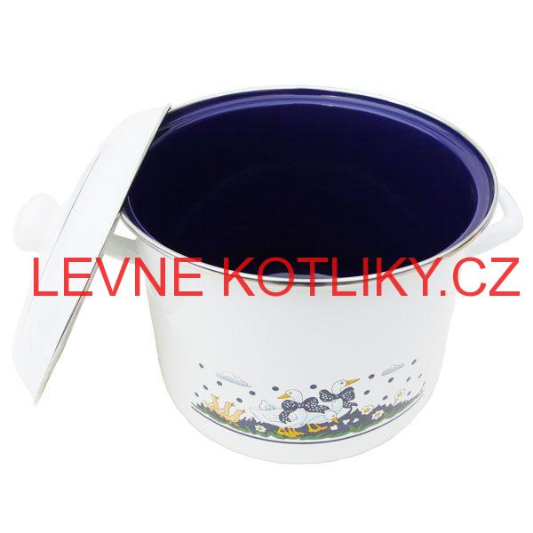 Smaltovaný hrnec s poklicí 4,5 L Kachničky