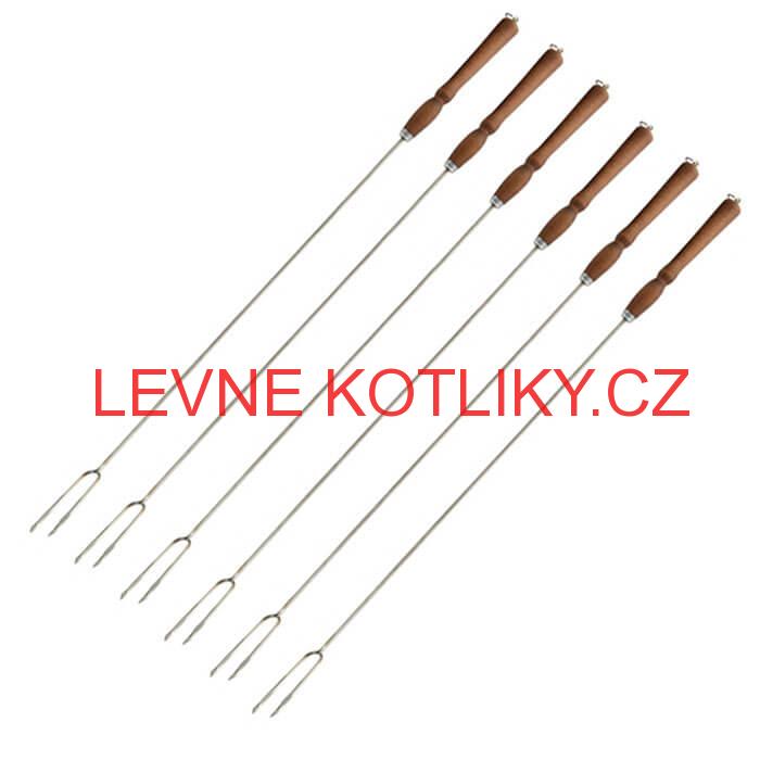 Vidličky na opékání 90 cm, 6 ks NEREZ