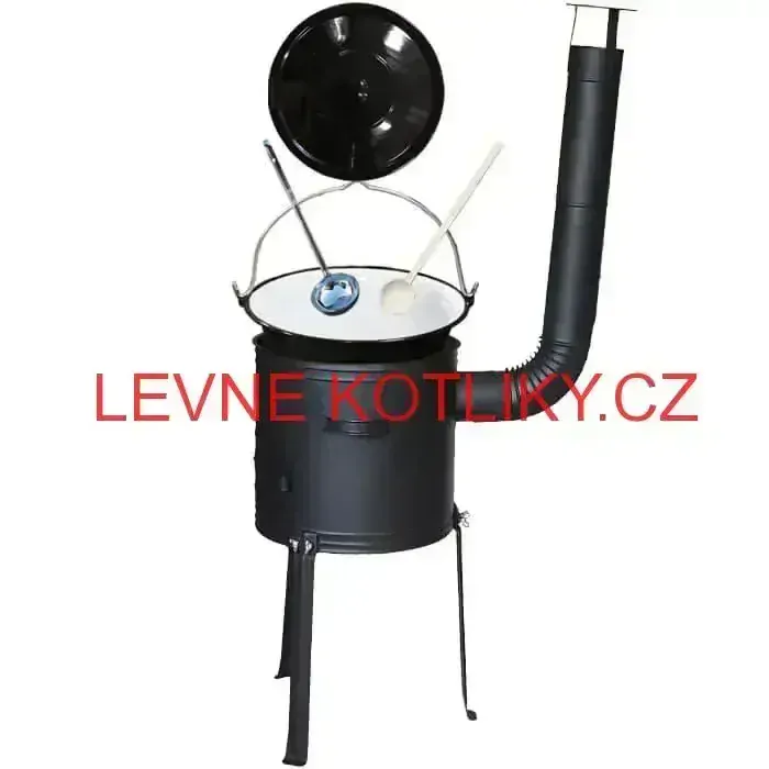 Smaltovaný kotlík 22 L (1,2 mm) + žáruvzdorná kotlina 42 cm Plus 700 + misky 12 ks + 2 x pepř na guláš 100 g