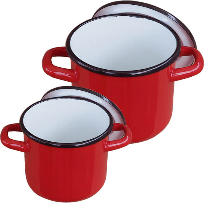Smaltované hrnce s poklicemi 1 L + 2 L Classic