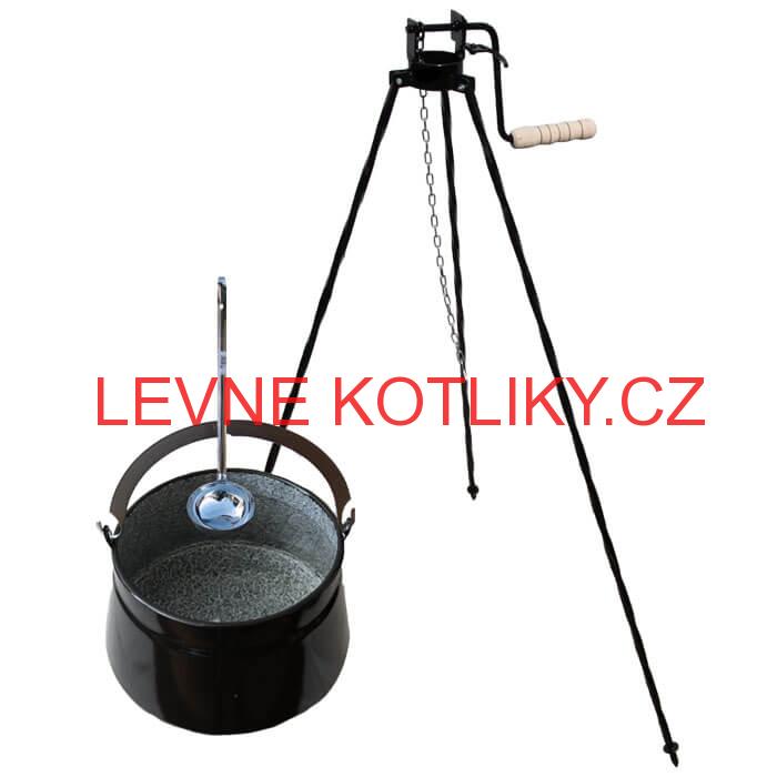 Kotlík na ryby 20 L + stojan s kladkou VAR