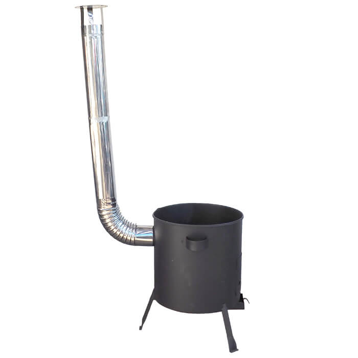 Kotlina 42 cm (1 mm) s žáruvzdornou barvou PLUS 600+ nerezový kouřovod