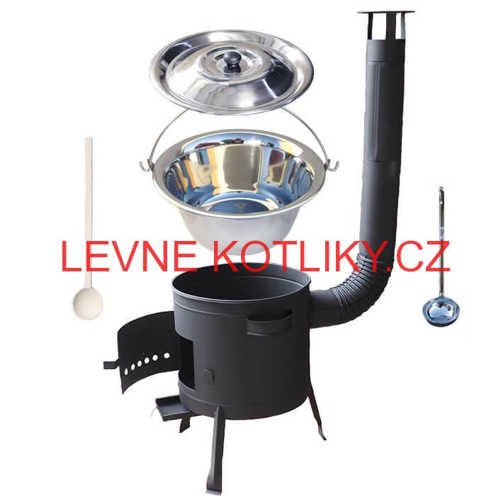 Nerezový kotlík 14 L (0,8 mm) + žáruvzdorná kotlina 36 PLUS 600 