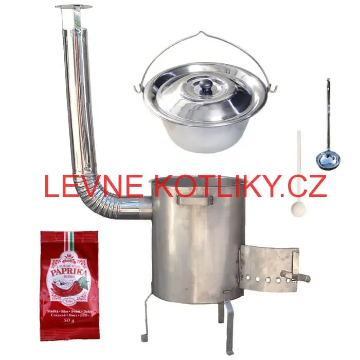 Nerezový kotlík 30 L (1,2 mm) INOX + nerezová kotlina (1,5 mm) 45 cm STRONG EXCLUSIVE