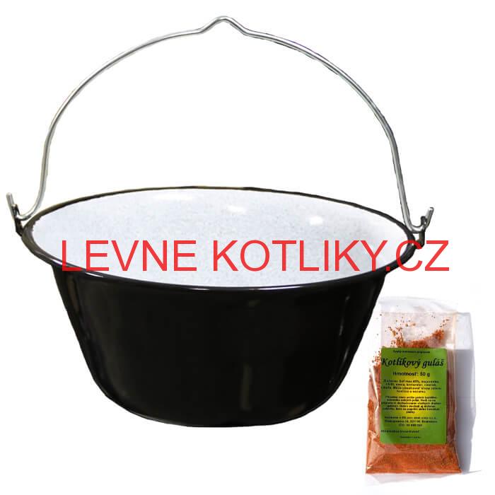 Smaltovaný kotlík 20 L + koření na kotlíkový guláš 50 g