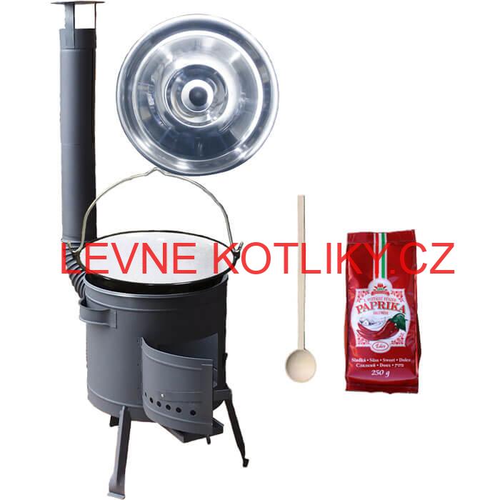 Smaltovaný kotlík 22 L (1,2 mm) + silnostěnná (1,5 mm) žáruvzdorná kotlina BALKY STRONG 42 PLUS 600