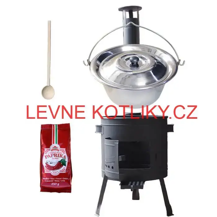 Nerezový kotlík 22 L (0,8 mm) INOX + silnostěnná (1,5 mm) žáruvzdorná kotlina BALKY STRONG 42 PLUS 600