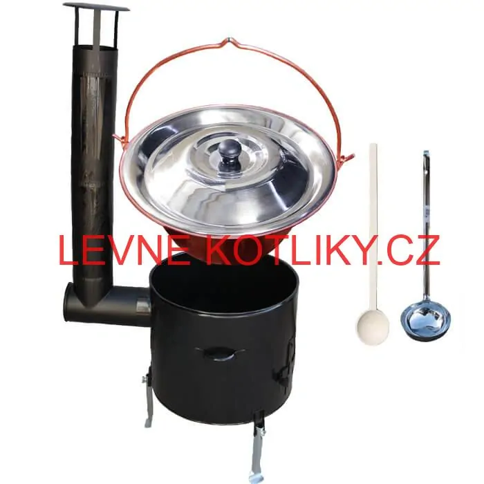 Měděný kotlík 14 L + smaltovaná kotlina 36 EXCLUSIVE