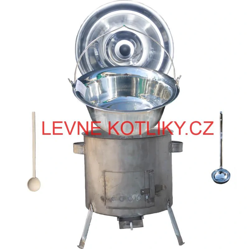 Nerezový kotlík 30 L (1,2 mm) INOX + nerezová kotlina 45 cm (1,5 mm) STRONG CLASSIC
