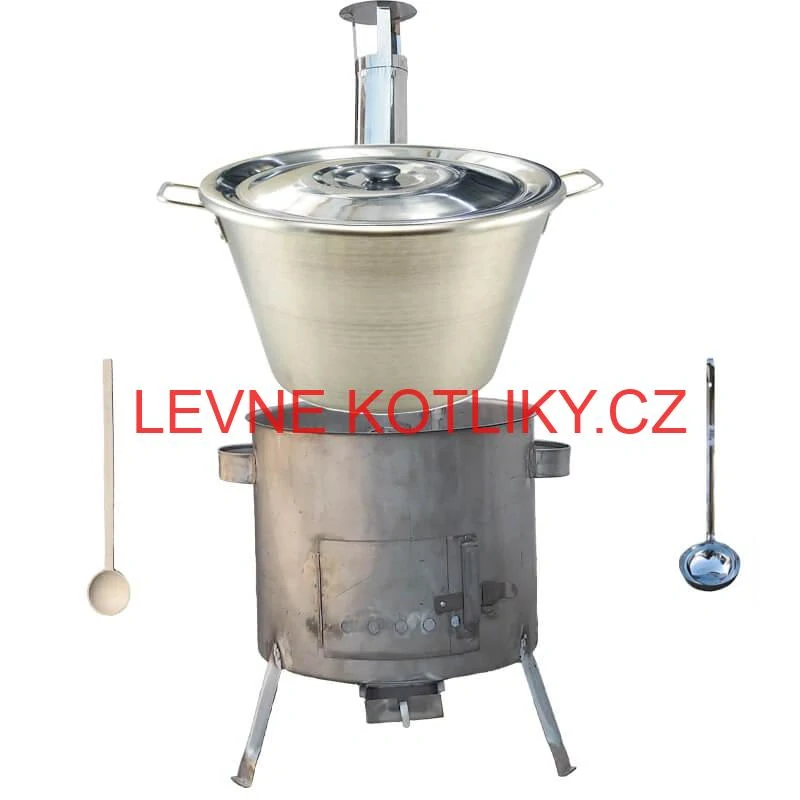 Nerezový kotel 40 L (1,2 mm) INOX + nerezová kotlina 45 cm (1,5 mm) STRONG CLASSIC