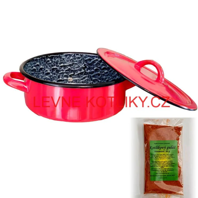 Smaltovaný kastrol poklicí COMBI 25 l + směs koření na kotlíkový guláš 50 g