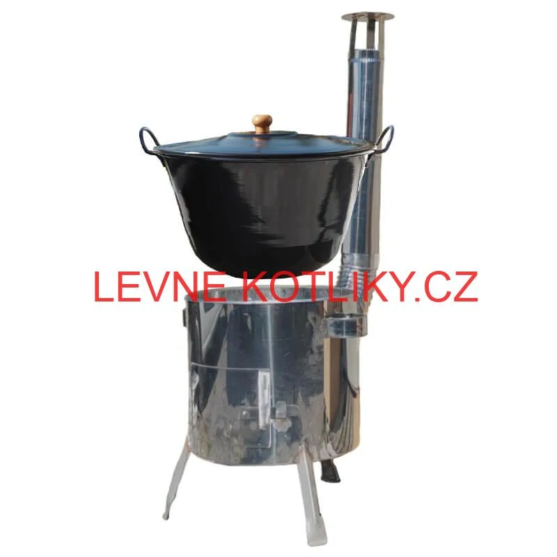Smaltovaný kotel 70 L + nerezová kotlina 53 cm LUSTRO