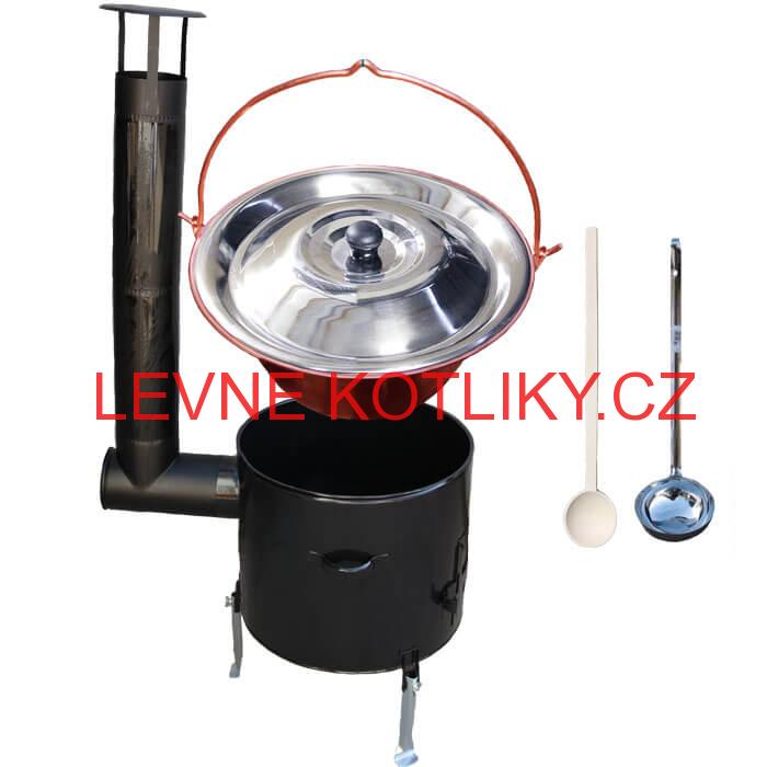 Měděný kotlík 10 L + smaltovaná kotlina 31 EXCLUSIVE