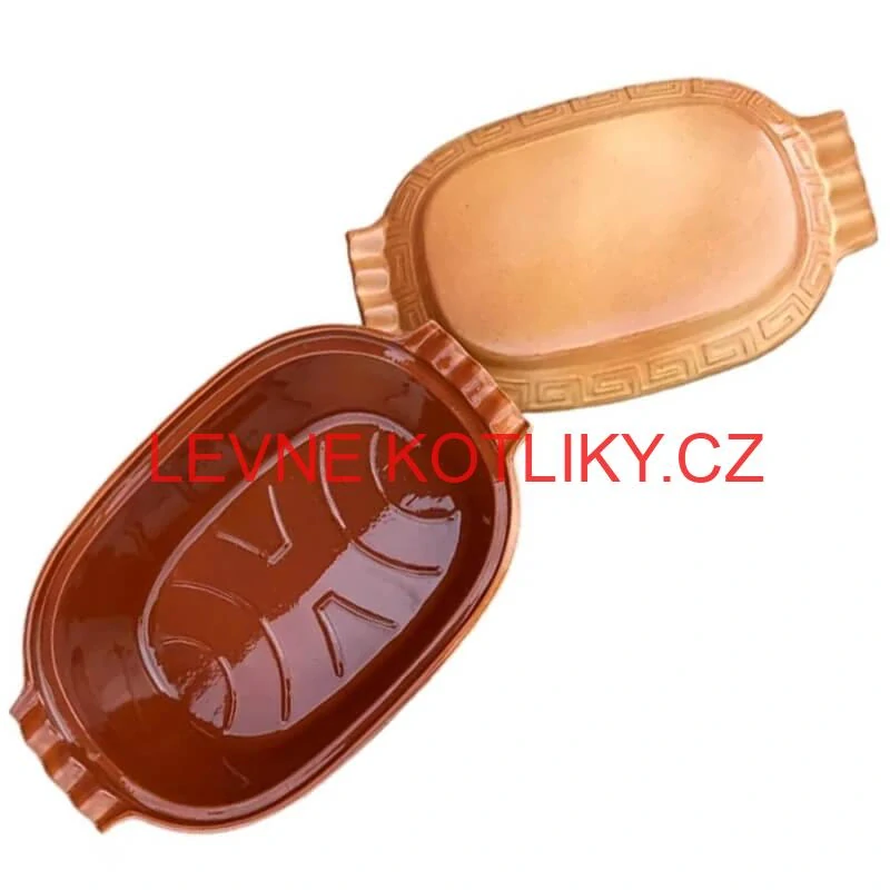 Římská mísa / pekáč z glazované terakotové hlíny 6 l