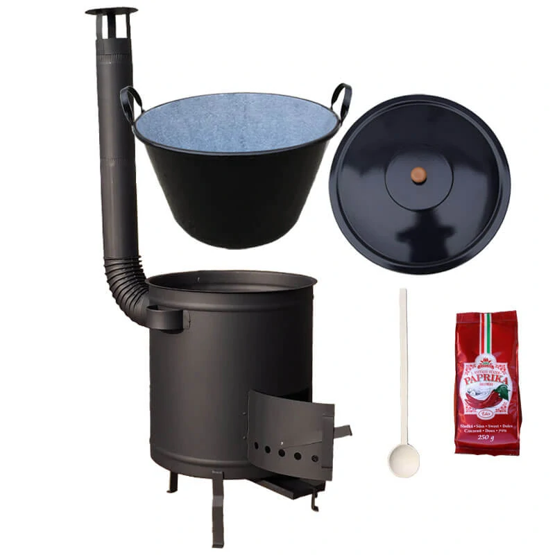 Smaltovaný kotel 60 L + silná kovová kotlina 53 cm (2 mm) STRONG PLUS 600 + sladká paprika 250 g