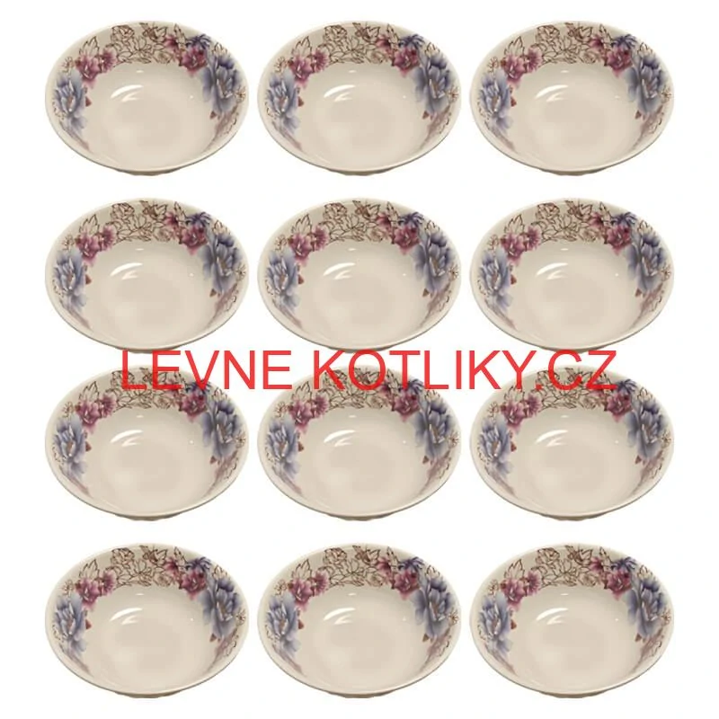 Plastová miska s květinovým vzorem (750 ml) – nyní v sadě 12 kusů!