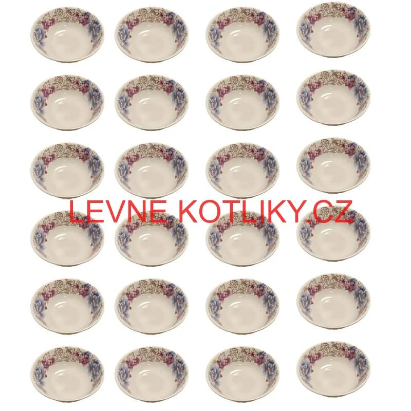 Plastová miska s květinovým vzorem (750 ml) – nyní v sadě 24 kusů!