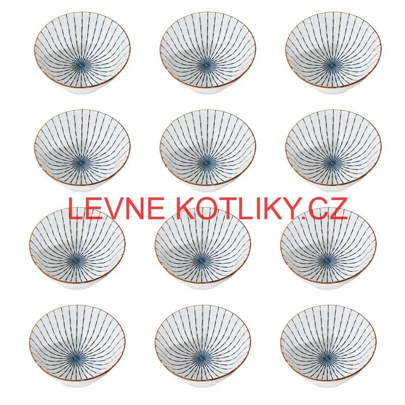 Sada 12 ks velkých keramických misek na guláš a polévky, 1 litr