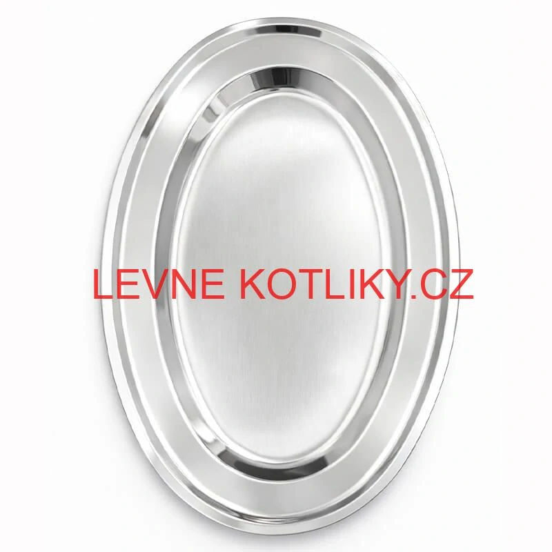 Nerezový oválný podnos (30,5cm) – Odolný servírovací tác na maso i koláče