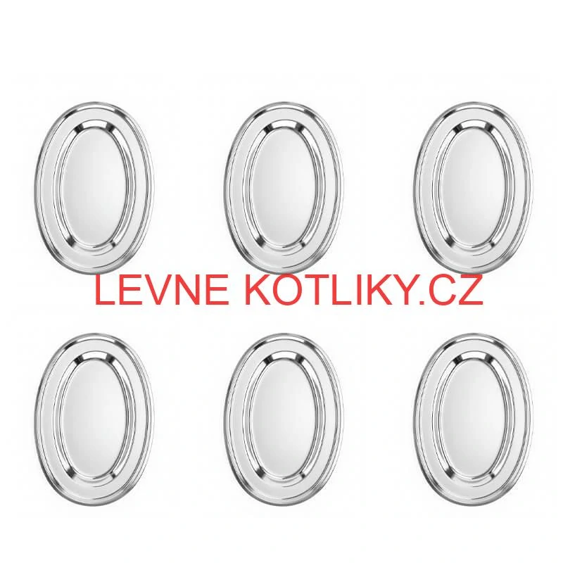 Nerezové podnosy pro catering - set 6 ks (40,5cm) - Servíruj s jistotou a stylem
