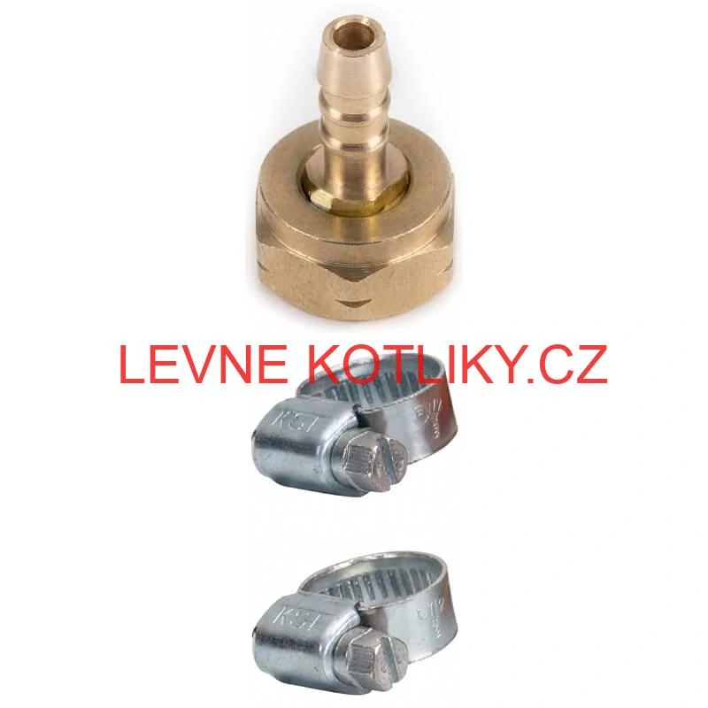 Plynová hadice 2,5 m + 2 spony + levá matice (20 bar)