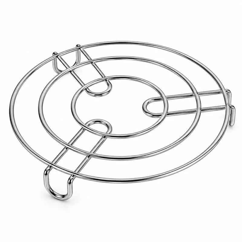 Kulatá nerezová podložka pod hrnec s průměrem 20 cm a výškou 2 cm