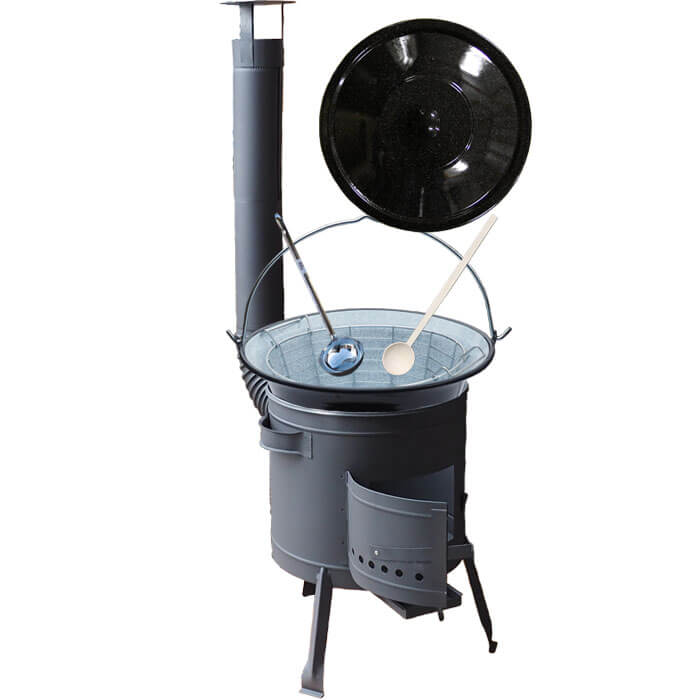 Smaltovaný kotlík 20 L (1,2 mm) + drátěný koš + žáruvzdorná kotlina 42 PLUS 600