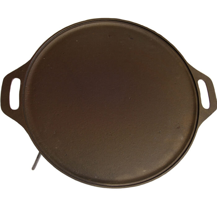 Litinová grilovací pánev s nožičkami 42 cm