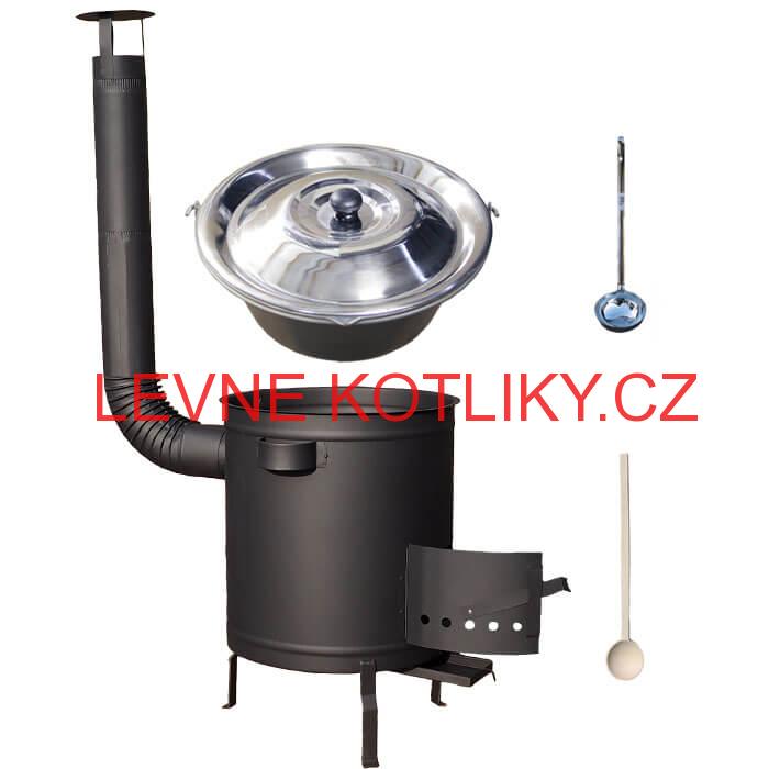 Nerezový kotlík 20 L (1,5 mm) + hrubostěnná (1,5 mm) a žáruvzdorná kotlina 42 PLUS 600