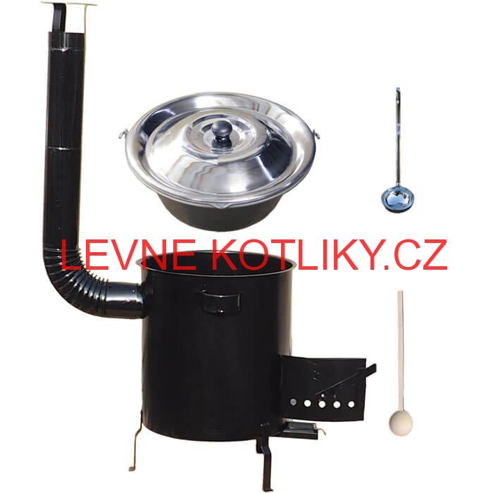 Nerezový kotlík 20 L (1,5 mm) + hrubostěnná (1,5 mm) kovová kotlina 42 STRONG